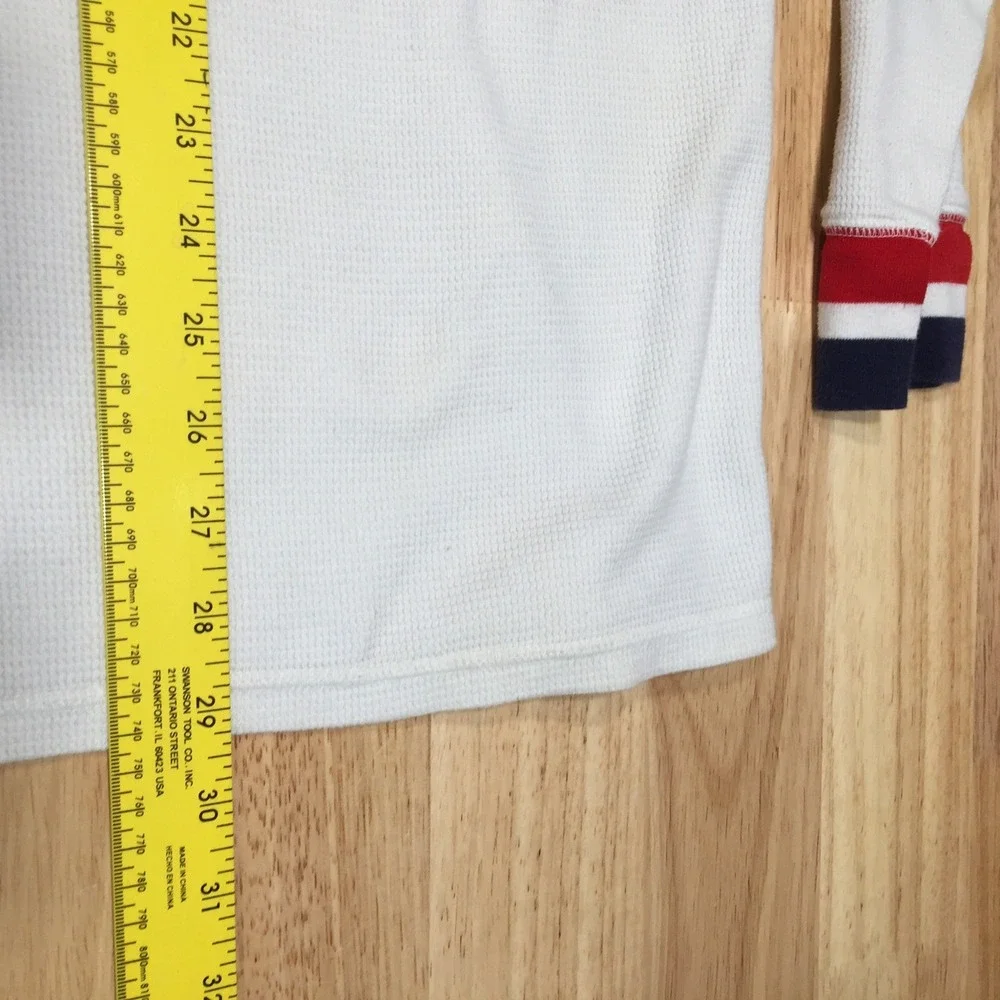 Polo Ralph Lauren Mens Sleepwear Waffle Knit Thermal USA Logo 2XL White